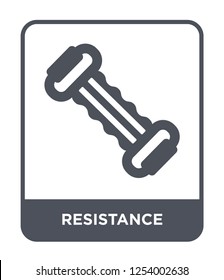 resistance icon vector on white background, resistance trendy filled icons from Gym and fitness collection, resistance simple element illustration