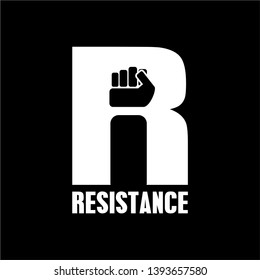 resistance logo design inspiration . letter R logo template