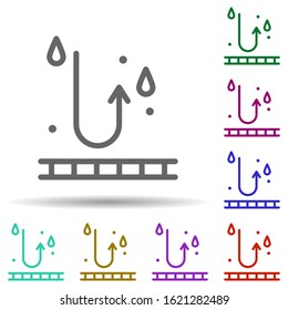 Resistance in multi color style icon. Simple thin line, outline vector of row matterial icons for ui and ux, website or mobile application
