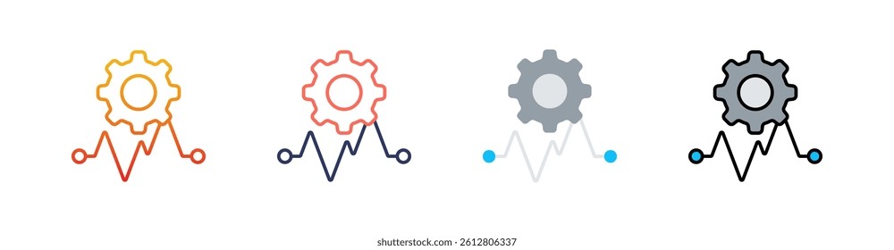 Resistance Multi Style Icon Set Vector