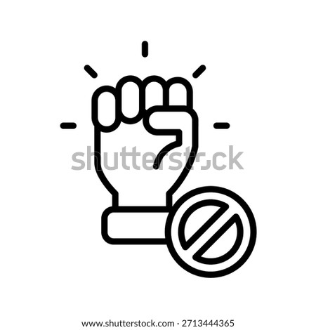 Resistance Outline Icon Vector Illustration