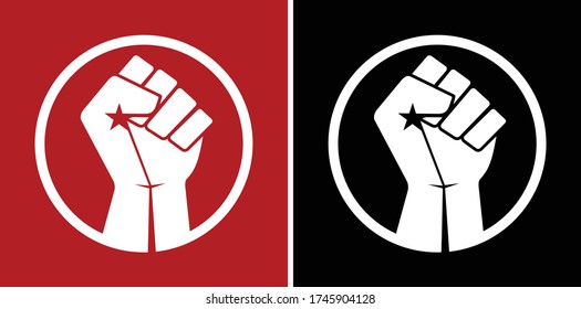 The Resistance And Revolution Hand Icon Symbol. Black Lives Matter. I Can't Breathe. Vector Illustration. Eps 10 Design.