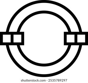 resistance ring icon. Thin linear style design isolated on white background