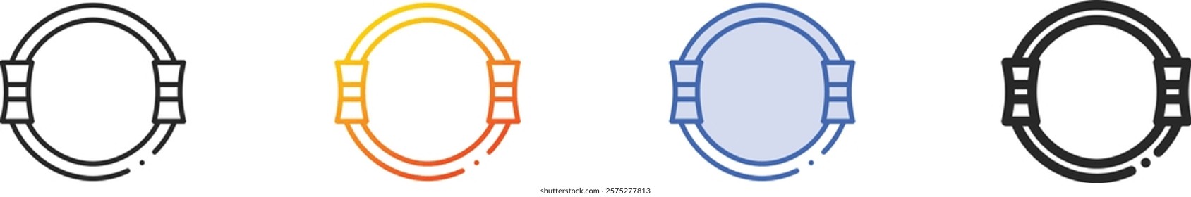 resistance ring icon.Thin Linear, Gradient, Blue Stroke and bold Style Design Isolated On White Background