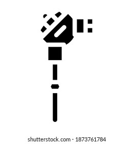 resistance thermometer glyph icon vector. resistance thermometer sign. isolated contour symbol black illustration
