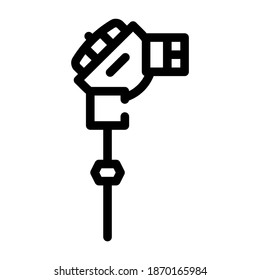 Widerstandsthermometer-Linie Symbol Vektorgrafik. Widerstandsthermometerzeichen. isoliertes Kontursymbol