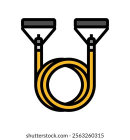 resistance tubes fitness tool color icon vector. resistance tubes fitness tool sign. isolated symbol illustration