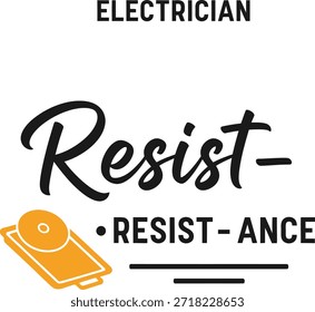 Resist-ance typography vector design white black orange on transparent background for community apparel t-shirt sticker print gift creative layout cut file silhouette cricut