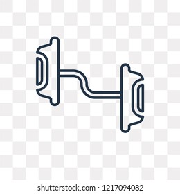 Resistance vector outline icon isolated on transparent background, high quality linear Resistance transparency concept can be used web and mobile