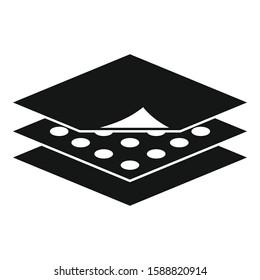 Resistant fabric feature icon. Simple illustration of resistant fabric feature vector icon for web design isolated on white background