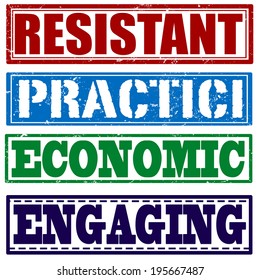 resistant practici economic engaging grunge stamp with on vector illustration