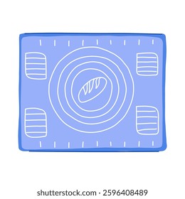 resistant silicone baking mat cartoon. food safe, durable easy, to clean resistant silicone baking mat sign. isolated symbol vector illustration