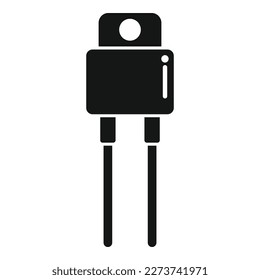 Resistor antenna icon simple vector. Central circuit. Computer energy
