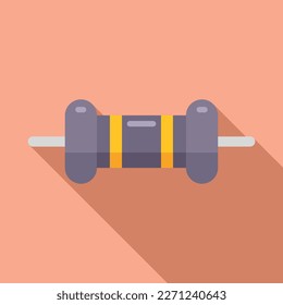 Resistor component icon flat vector. Electrical circuit. Energy board