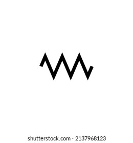 Resistor component symbol in electric circuit