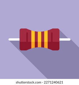 Resistor diagram icon flat vector. Electric circuit. Industry energy