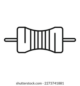 Resistor diagram icon outline vector. Electric circuit. Industry energy