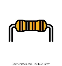 vector de color de ingeniero eléctrico de resistencia. signo de ingeniero eléctrico de resistencia. ilustración de símbolo aislado