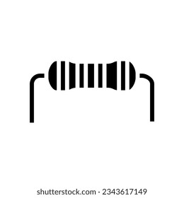 resistor electrical engineer glyph icon vector. resistor electrical engineer sign. isolated symbol illustration