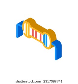 resistor electrical engineer isometric icon vector. resistor electrical engineer sign. isolated symbol illustration