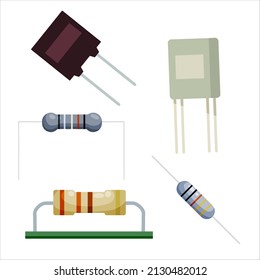 Resistor. Electrical engineering and electronics with two pins