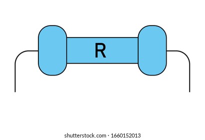 resistor electricity sympol isolated on white background