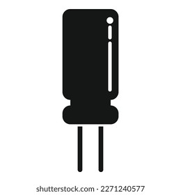 Resistor energy Symbol einfache Vektorgrafik. Stromkreis. Hauptantenne
