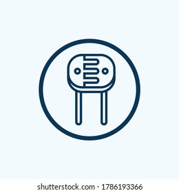 Resistor glyph icon vector on white background. Flat vector resistor icon symbol sign from modern technology collection for mobile concept and web apps design.
