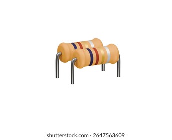 resistor icon 3d illustration render