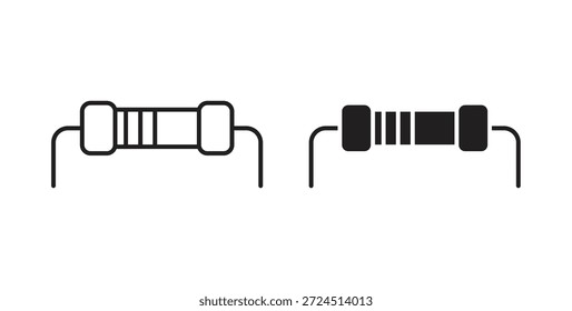 Icono de resistencia en elemento de logotipo abstracto de Diseño gráfico moderno de tendencia plana simple