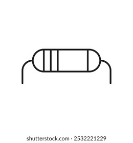 Resistor icon. simple thin line icon.