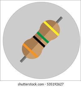 resistor icon vector flat design 