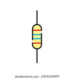 resistor icon vector template illustration logo design