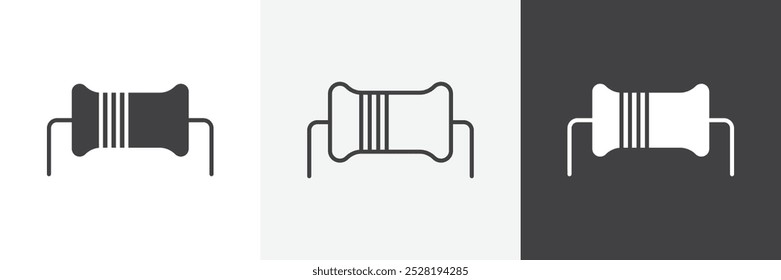 Resistor icon.Trendy modern flat linear vector illustration on white background.