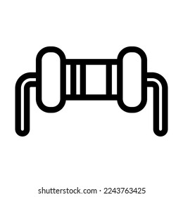 gráfico vectorial de ilustración de icono de línea de resistencia
