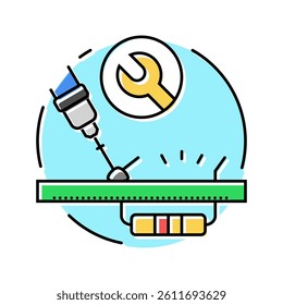 resistor replacement electronics color icon vector. resistor replacement electronics sign. isolated symbol illustration