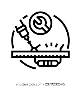 resistor replacement electronics line icon vector. resistor replacement electronics sign. isolated contour symbol black illustration