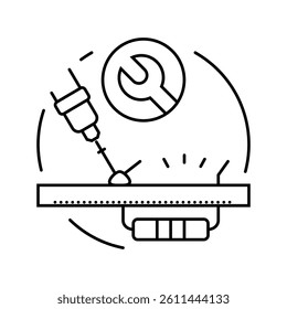 resistor replacement electronics line icon vector. resistor replacement electronics sign. isolated contour symbol black illustration