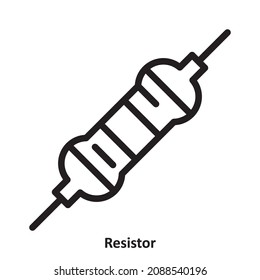 Resistor. diseño de iconos simple, mejor utilizado para banner, flayer o aplicación web. Curso editable con formato de archivo EPS 10
