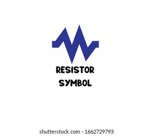 Resistor Symbol On White Background