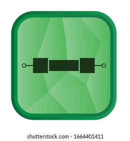 resistor symbol on white background