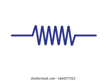 resistor symbol on white background