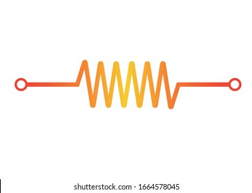 resistor symbol on white background