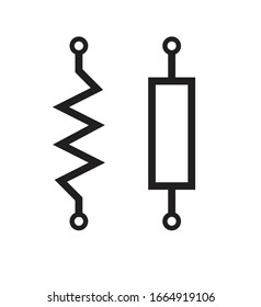Resistor Symbol On White Background