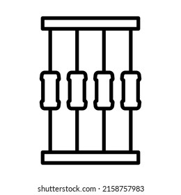 Resistor Tape Icon. Bold outline design with editable stroke width. Vector Illustration.