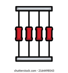 Resistor Tape Icon. Editable Bold Outline With Color Fill Design. Vector Illustration.