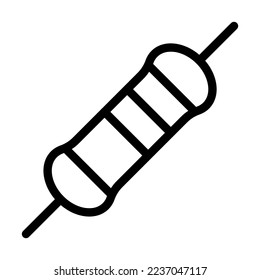 Diseño de iconos de línea del vector de resistencia