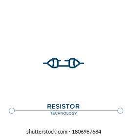 resistor vector line icon. Simple element illustration. resistor outline icon from technology concept. Can be used for web and mobile
