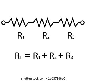 resistors in series on white background