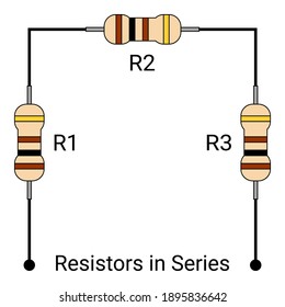 Resistors Series Parallel Combination Circuits Part Stock Vector ...